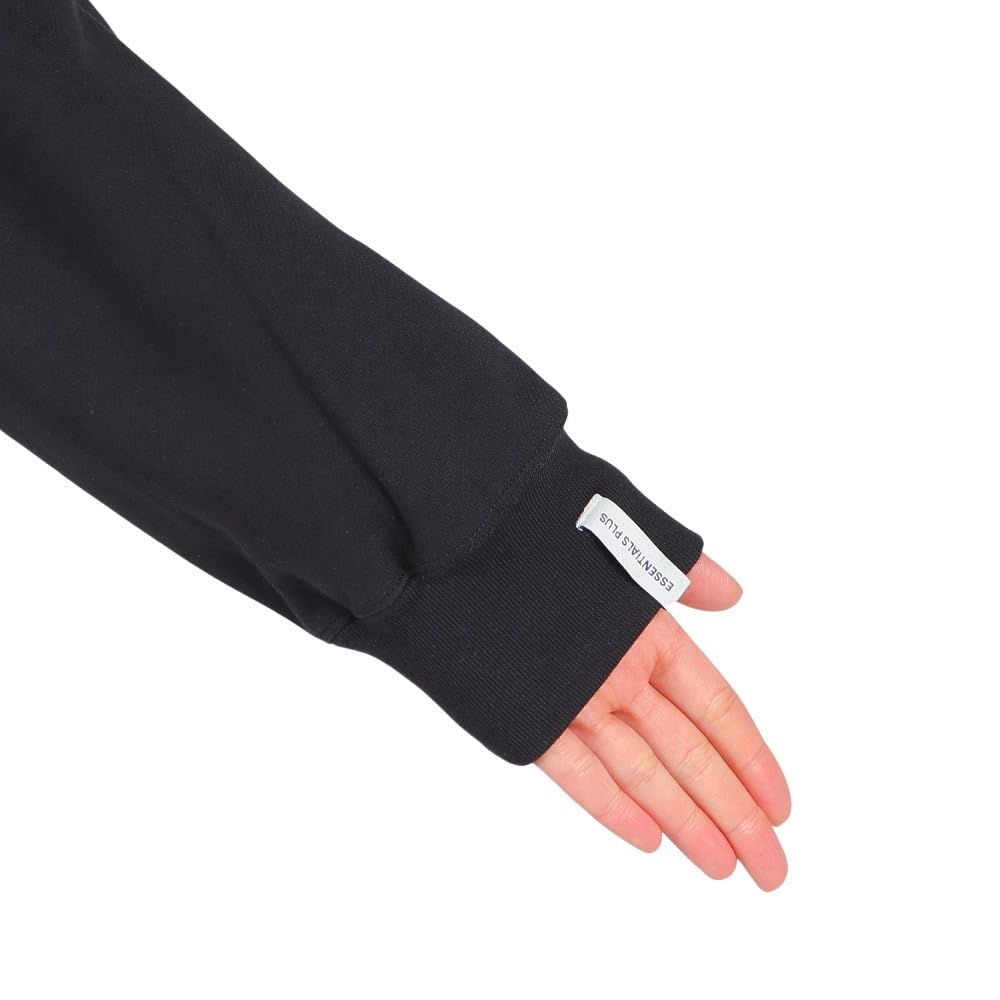 adidas W ESS+ SL Sweat Hoodie, Black, Size S