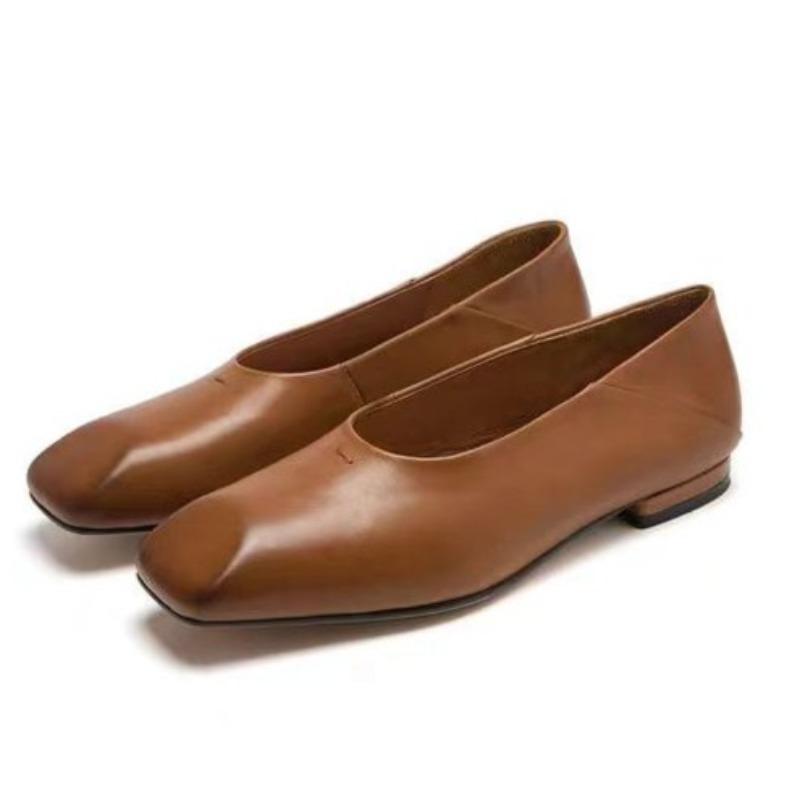 Summer New Flat Single Shoes Women's Head Shallow Mouth Set Foot Soft Sole Anti-slip Wear-resistant Low Heel Shoes