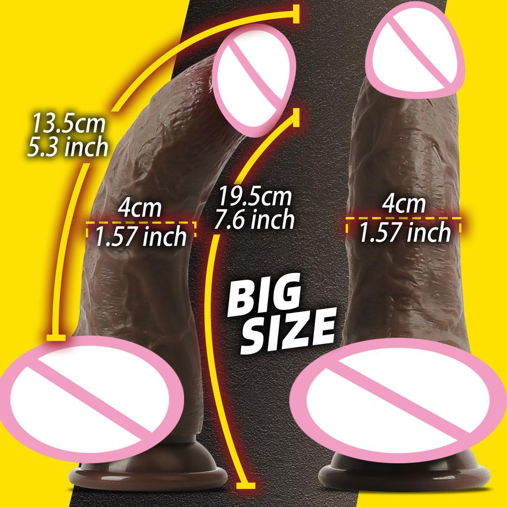 Realistic Black Dildo with Suction Cup Silicone Penis Anal Dildos Adults Sex Toys for Women Man Strapon Dick Vagina Stimulator