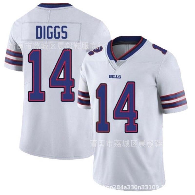 Camiseta de Fútbol Americano NFL Buffalo Bills Bordada Uniforme de Equipo para Hombre Mezcla de Algodón Ropa Deportiva Otoño Invierno