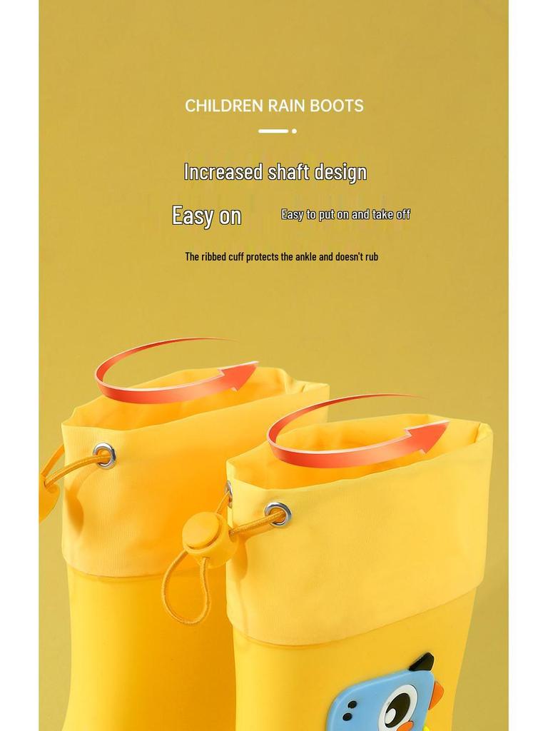 Cartoon-Pony Kinder-Gummistiefel – Rutschfeste, Leichte, Wasserdichte Schuhe mit Fleece-Futter für Jungen, Mädchen und Kleinkinder.