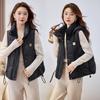 Cotton Vest Women's Autumn and Winter Girlfriends' Hooded Short Loose Casual Thickened Warm Outer Wear Vest