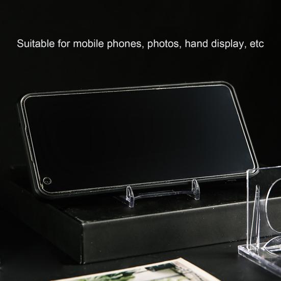 10Pcs Display Stand Adjustable Acrylic Plate Stand Set Transparent Picture Display Holders for Home Office