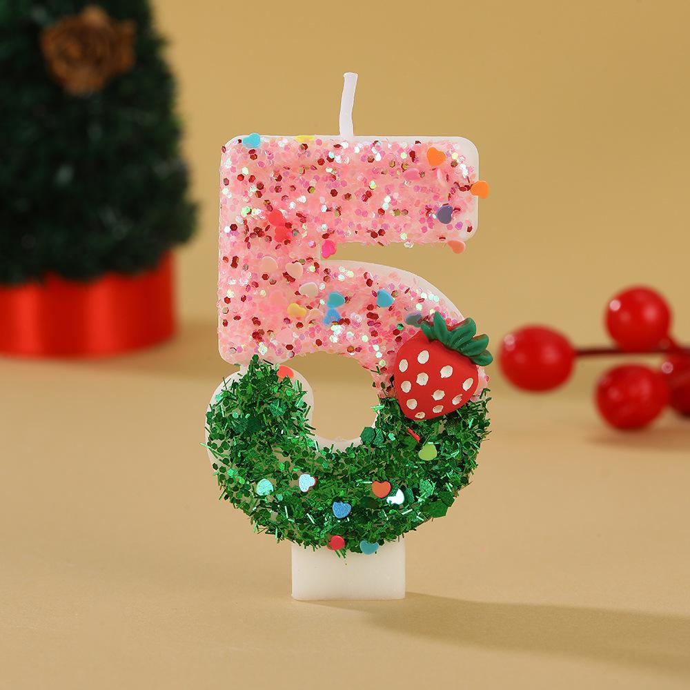 Charming Strawberry-Shaped Birthday Cake Candles for Creative Party Decor