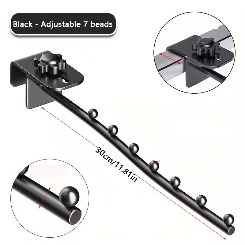 

7-Bead Adjustable Dormitory Clothes Hook Swing Arm Clothes Hook Wall Mounted Hanger Space Saving Iron Home Storage Hanging Hooks чёрный