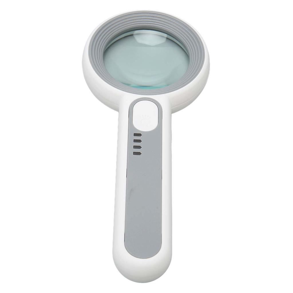 Magnifying Glass with Light 12 LED 5X Handheld 3 Brightness Adjustable Rechargeable Lighted Magnifier