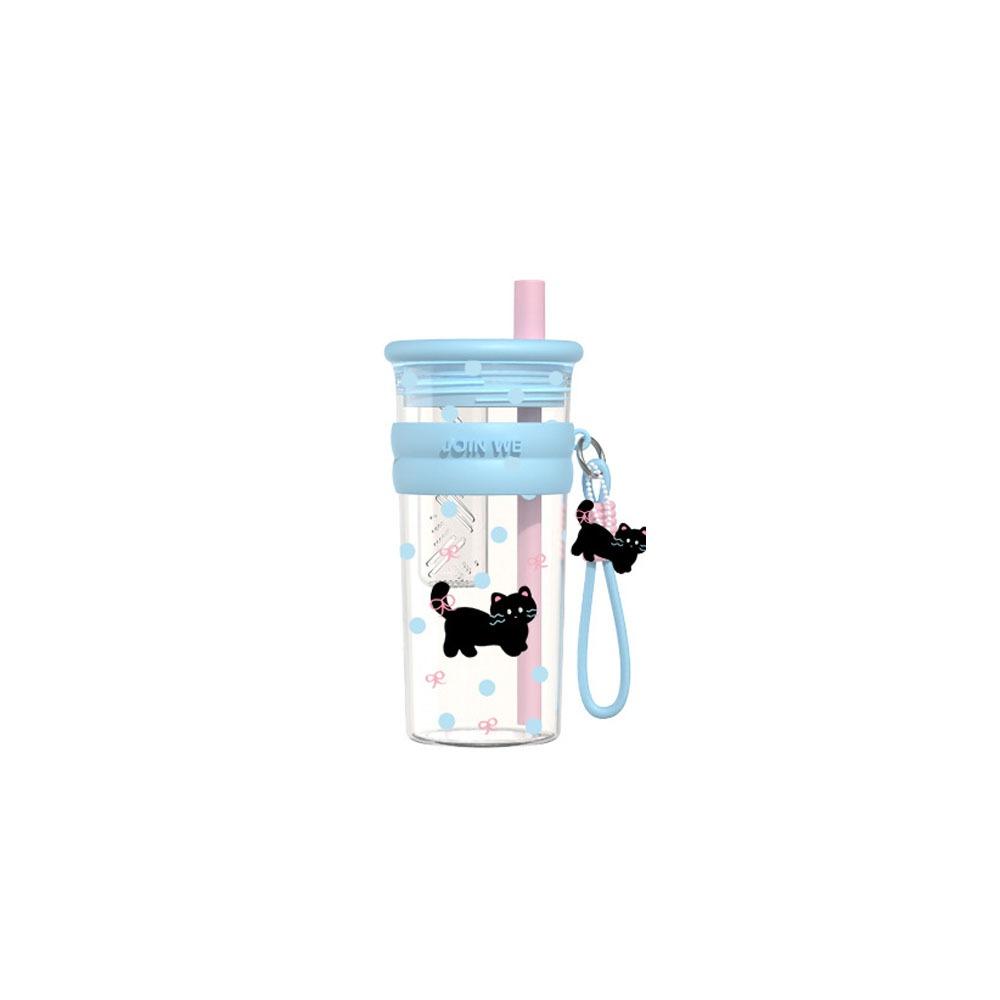 

Large Capacity Straw Cup 700ml Plastic Cups Portable Coffee Cup Travel синій