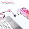 UCINNOVATE Coiled Keyboard Professional Custom Coiled Mechanical Keyboard Cable for Gaming Keyboards with Detachable Metal to Cable, USB-C Cable,