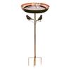 Standing Bird Bath Standing Birdfeeders for Yard Decor Metal Bird Bath Feeder Rustproof 32.28-Inch Tall for Garden Patio Yard