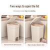 BeiYou Vertical Stripe Cream 25L Foot Pedal Trash Can