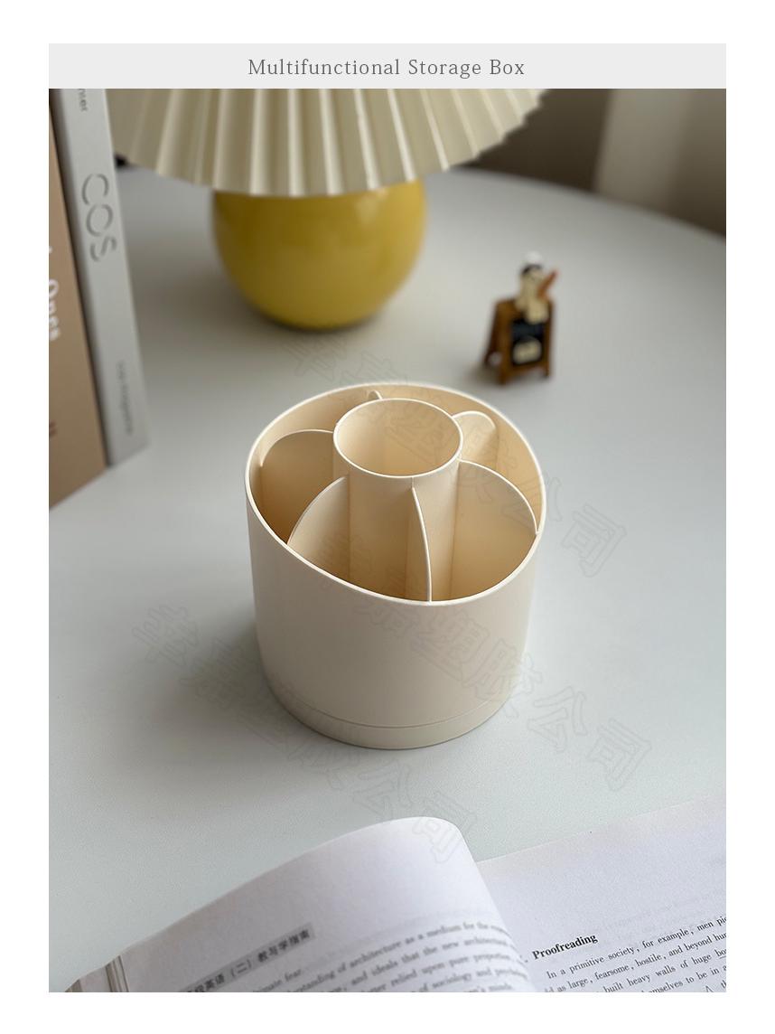 

Rotating Multi-Compartment Desktop Organizer Pen & Lipstick Holder