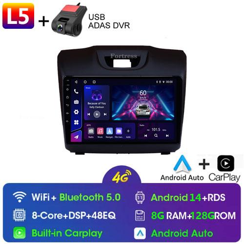 2 Din Android 14 Car Radio For Chevrolet TrailBlazer 2 2012-2016 For Isuzu D-MAX 2 2012-2018 Multimedia Player Wireless Carplay