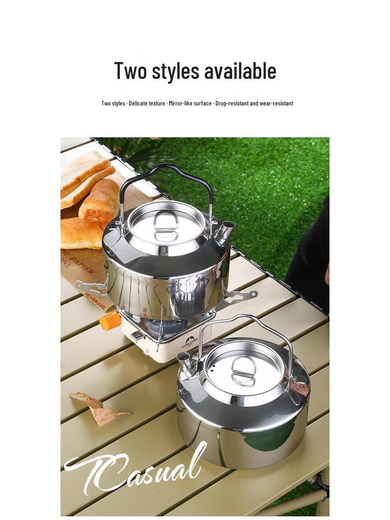 316 Stainless Steel Outdoor Camping Kettle for Tea Making