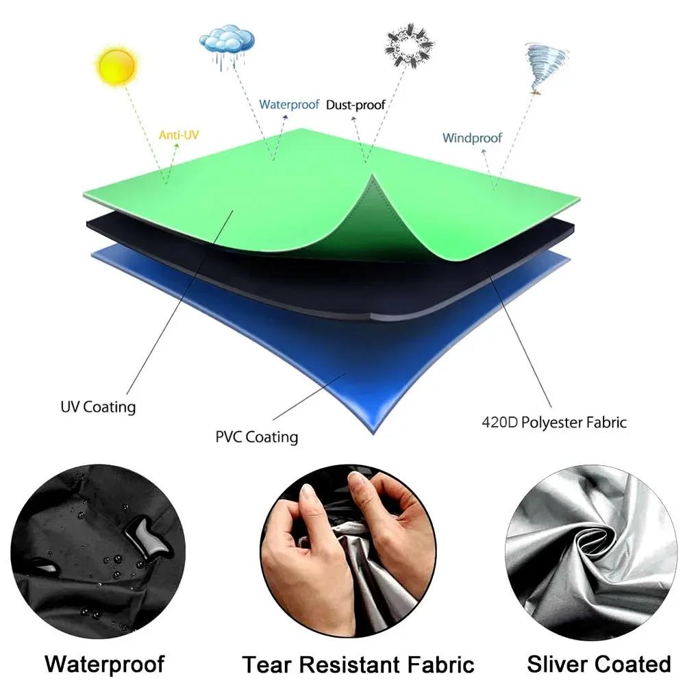 1 Pcs Heavy Duty Waterproof Gas Pyramid Patio Heater Cover Outside Furniture Protector All-Purpose Covers Patio Furniture Cover