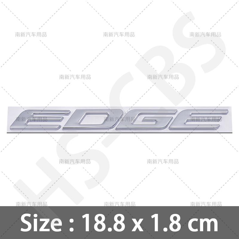 1Pc Metal 3D Edge Letter Emblem Logo Edge Rear Trunk Badge Sticker Decal Body Fender Decor Tailgate Stickers Accessories Car Styling