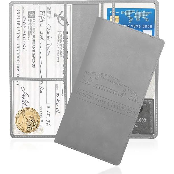 Car Registration And Urance Holder,PU Leather Car Glove Box Organizer Car Document Holder For ID,Driver'S License,Universal Car Organizer Car