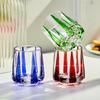 Creative Sword Patterned Crystal Glass Cup, Colored Electroplated Whiskey Glass, High-value Beer Glass, Cold Brew Coffee Cups
