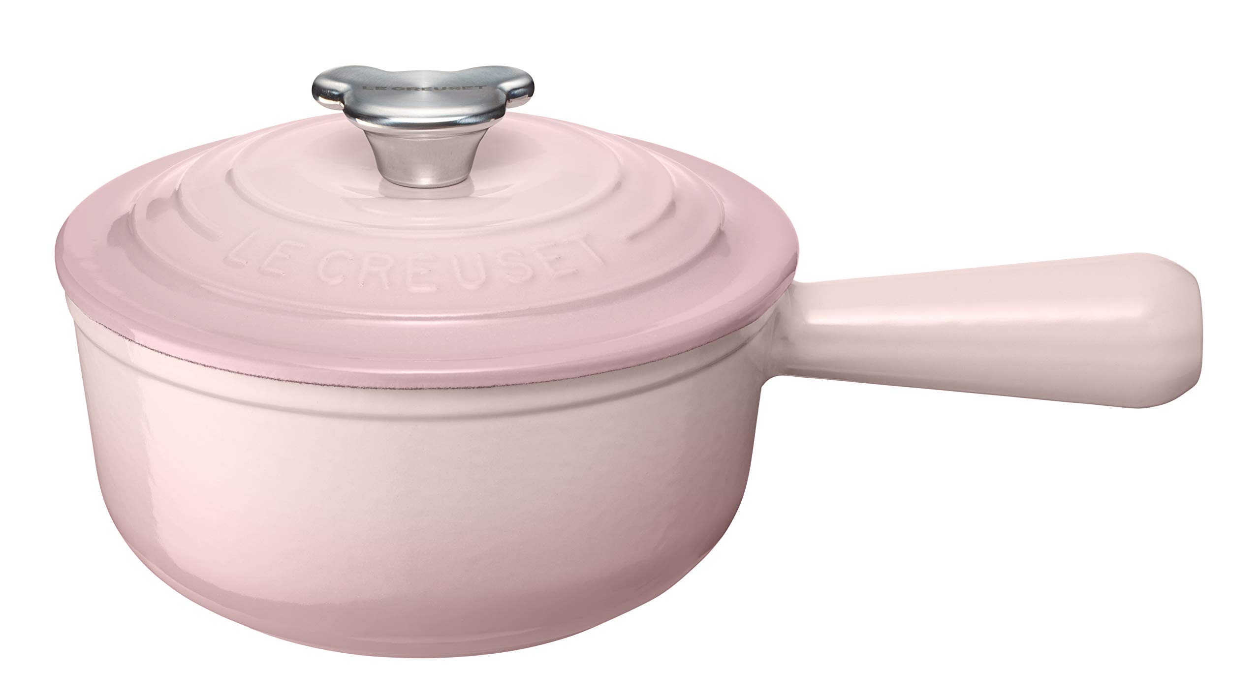 Le Creuset Bear Knob Saucepan 16 cm Shell Pink Gas IH Oven Compatible