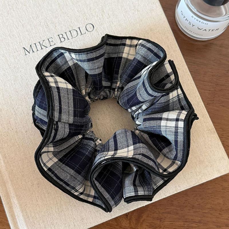 

Korean-Style Four-Layer Stitched Plaid Scrunchie For Women Versatile Hair Tie And Hair Accessory