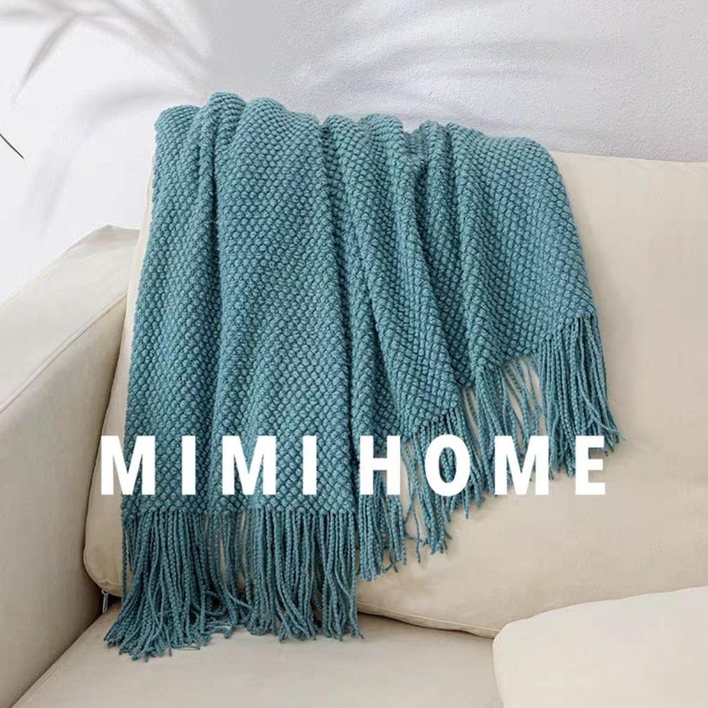 Knitted Blankets Household Bedroom Living Room Office Tassels Fashion Modern Comfortable Breathable Soft Dormitory Simple Ins