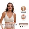 Women's Front Closure Wireless Bra – Seamless Plus Size Minimizer Bra with Wide Straps & 3D Support