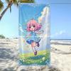 Pixel Chibi Girl Beach Towel Patterned Sunscreen And Windproof Suitable For Swimming Pool Camping Travel Blanket