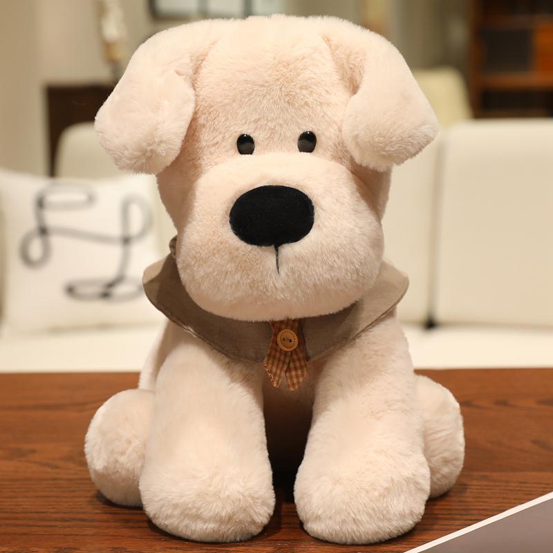 Lovely Cuddly Labrador Dogs Plush High-Quality Toy Stuffed Lifelike Badger Dog Puppy Plushie Ideal For Birthday Gift Idea 22cm