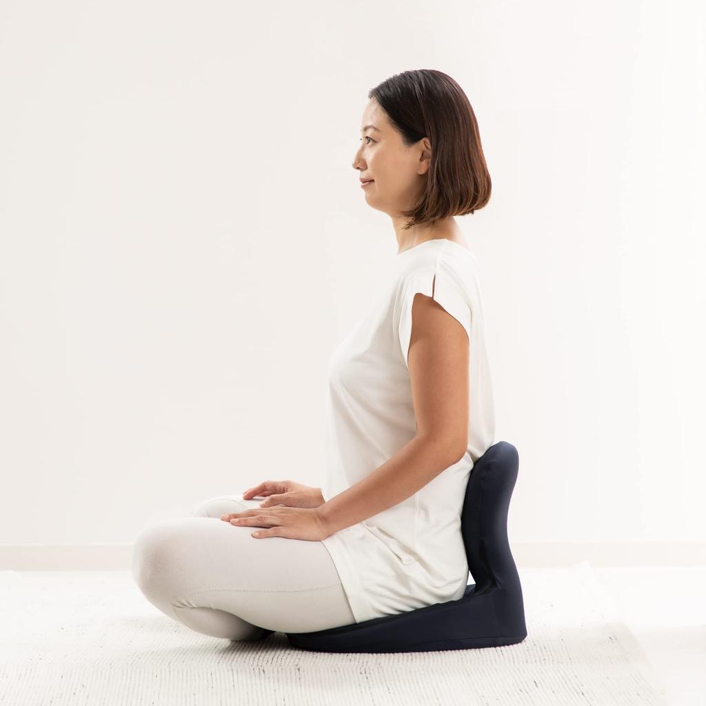 And Medical BOLLARDCHAIR Posture Pelvis Lower Back Pain Pelvic Correction Posture Correction Seat Chair Chair (Bollard Chair) (Navy)