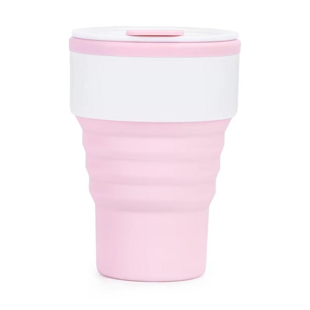 with Lid Collapsible Cups with Lid Silicone Portable Travel Tumbler Folding Coffee Cup Dining