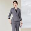 Women's Professional Slim Fit Long Sleeve Suit Set with Trousers