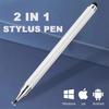 2 in 1 Double Headed High Sensitivity Replaceable Nib Drawing Smart Phone Touch Stylus Universal Tablet Stylus Pen