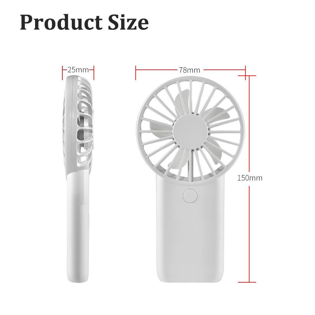 Portable Mini Handheld Summer Fan High Wind Power Silent Pocket USB Rechargeable Small Electric Fan Compact Size Lightweight