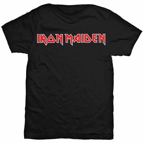 

Iron Maiden Logo Mens Official Black Style Print Shirt T-Shirt Printed Top T-Shirts