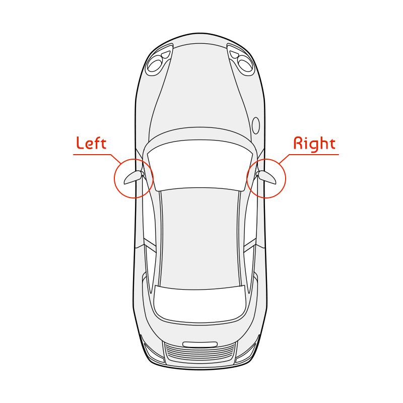 Wide Angle Convex Wing Rearview Mirror Glass Heated With Back Plate for Peugeot 3008 5008 For CITROEN C3 Picasso