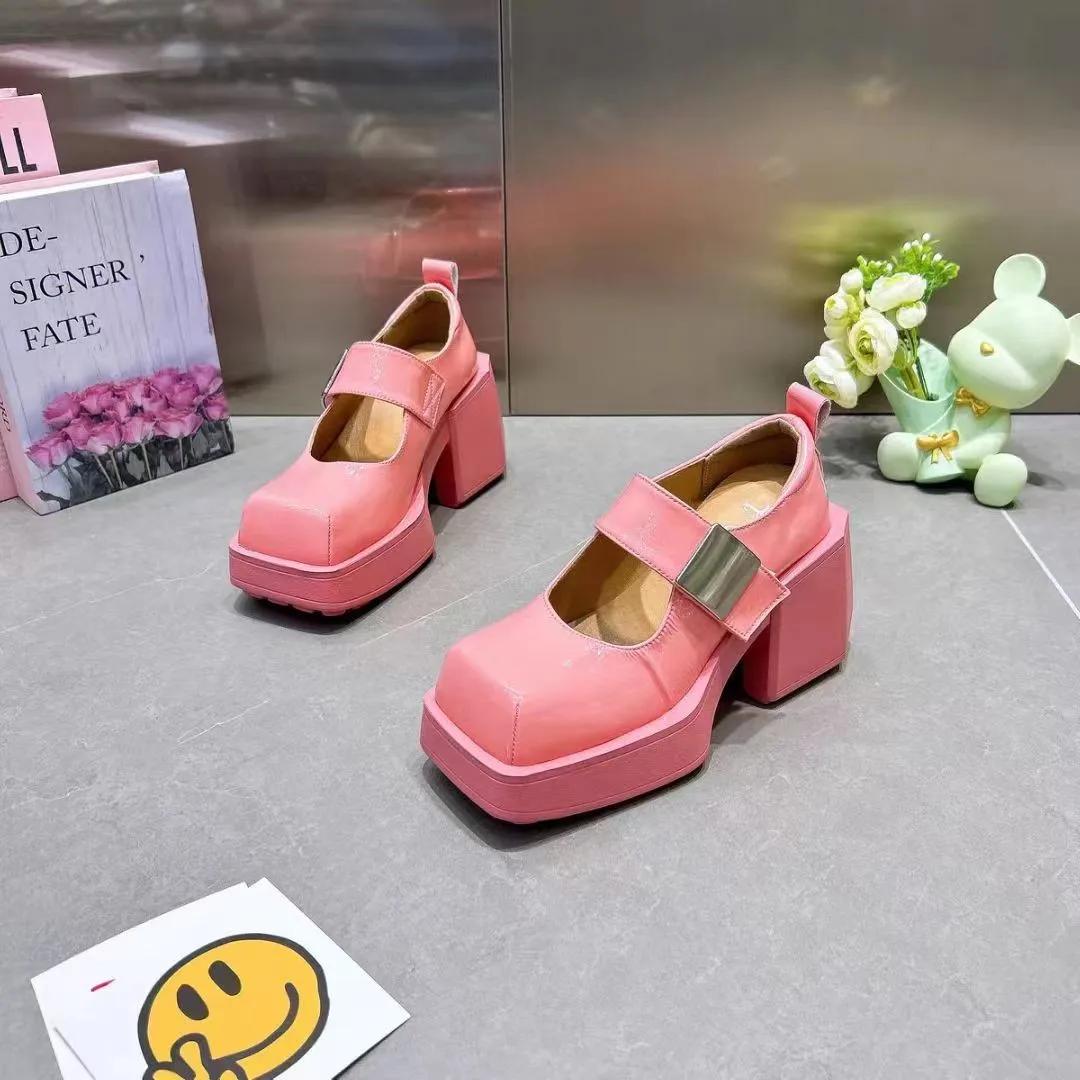 модные винтажные черные босоножки Мэри Джейн женские с пряжкой нескользящие повседневные — фото 5