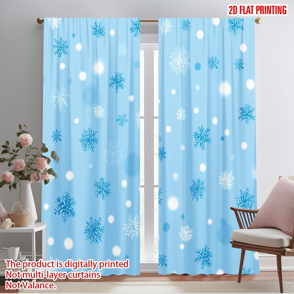 

2pcs,2D plane printing Window Curtain Christmas Tree Snowflake Starfish Seashell Ocean Beach Durable Polyester (without rod) 52.50×116.00 CM 2pcs