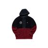 Fleece Color Block Warm Loose Fit Hooded Logo Jacket Men Jackets Rust-Red A11M143508F-RD