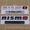 AOW4  ABS Car Rear for Nissan NISMO VVEL DIG Badge Qashqai Elgrand Leaf Juke Patrol Note Trunk Fender Side Letter Sticker Accessories
