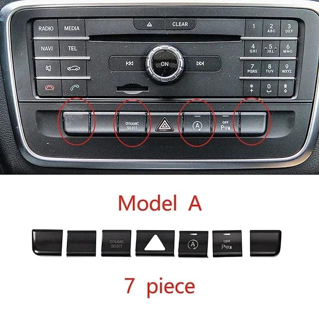 Autocollants Boutons De Climatiseur De Console De Voiture, Garniture Pour Mercedes Benz Gla, Xachcla, C117, Classe A B, W176