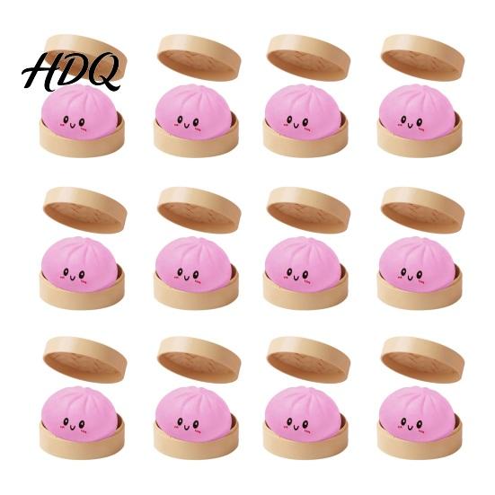 Rice Dumpling Stress Reliever Glow In the Dark Bun Squeeze Toy LED Light Up Relief Soft Skin-friendly Toy Fidget Sensory for Adults Kids Cute Desk