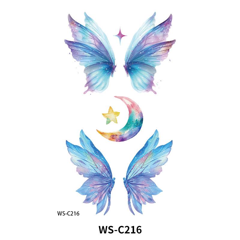 New Colored Butterfly Ins Style Tattoo Stickers Waterproof Arm Advanced Stage Performance Makeup Face