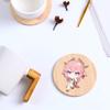 Anime Coasters Insulated Round Cup Mats, Genshin Impact Waterproof Coaster Cup Pads Insulated Round Heat Insulation Desk Decor