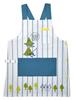Saint Ladies Moomin Striped Navy Size Total 89cm Apron, (Unisex) [ST-IM0050], M-LL (Men's S-L), Bust Approx. 79-104cm, Length Approx.