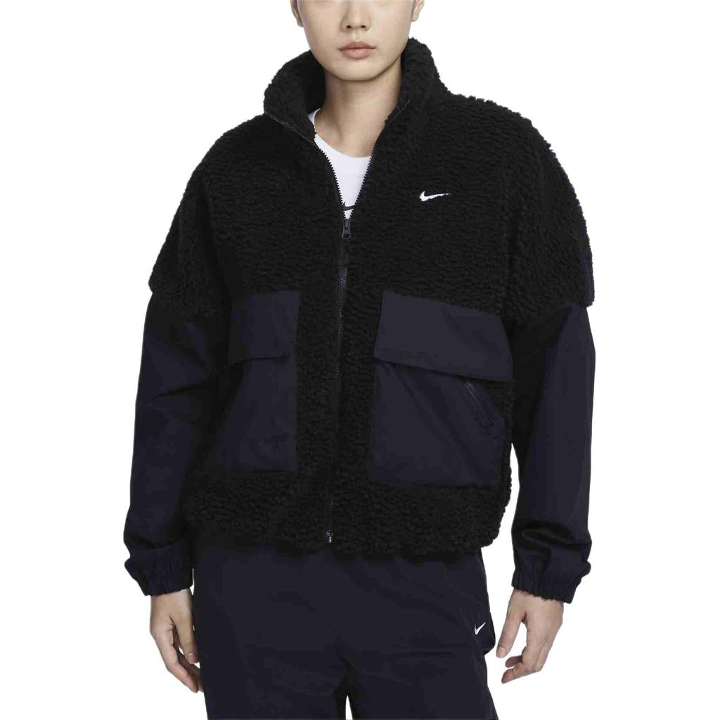 Nike Sportswear Velvet Feel Coat Women's Black/White FV8017-010