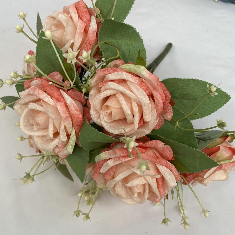 Faux Rose Flower Vase Arrangement For Wedding Photography And Event Decoration