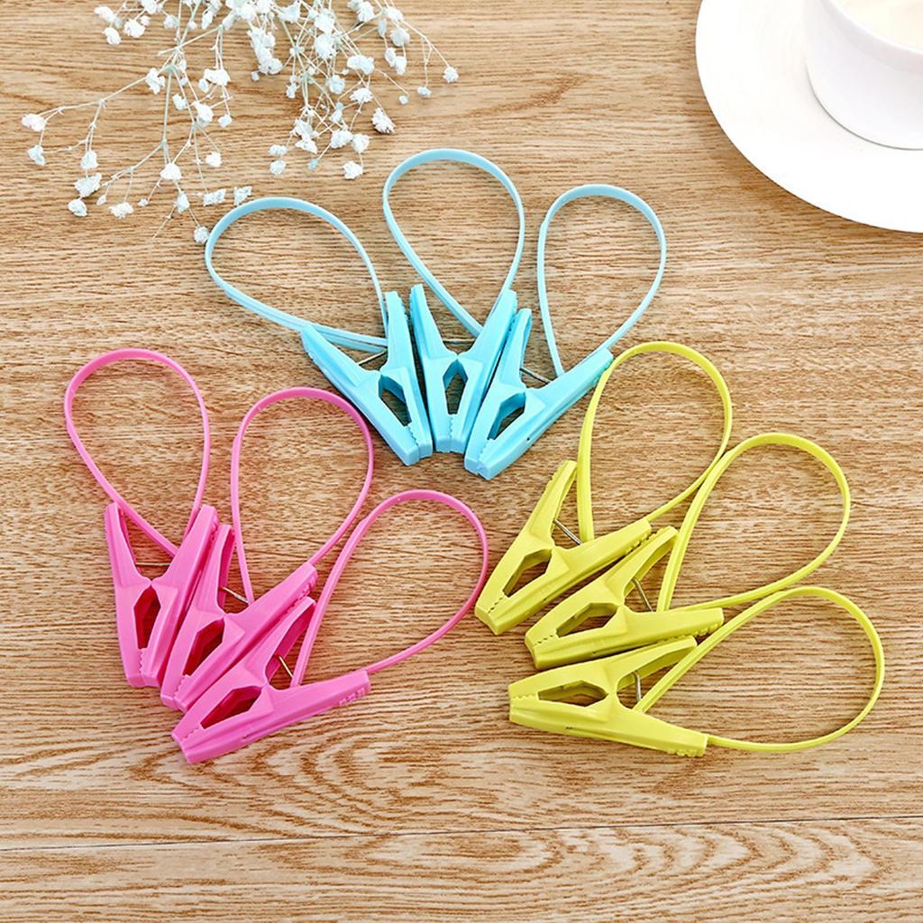Clothes Pegs 12 pcs Anti-slip Hanging Clip Windproof Rope clamp Socks Hanger Drying tools Multicolor for home small thing