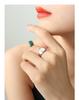 Bague Personnalisée en Acier Titane Plaqué Or avec Nacre Blanche et Zircon - Bijou de Main Résistant à la Décoloration