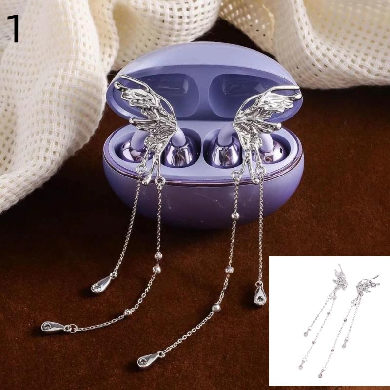 2Pcs DIY Headphone Diameter Buckle Zircon Decorative Headphone Decoration Clip Removable Easy To Install Earbud Accessories