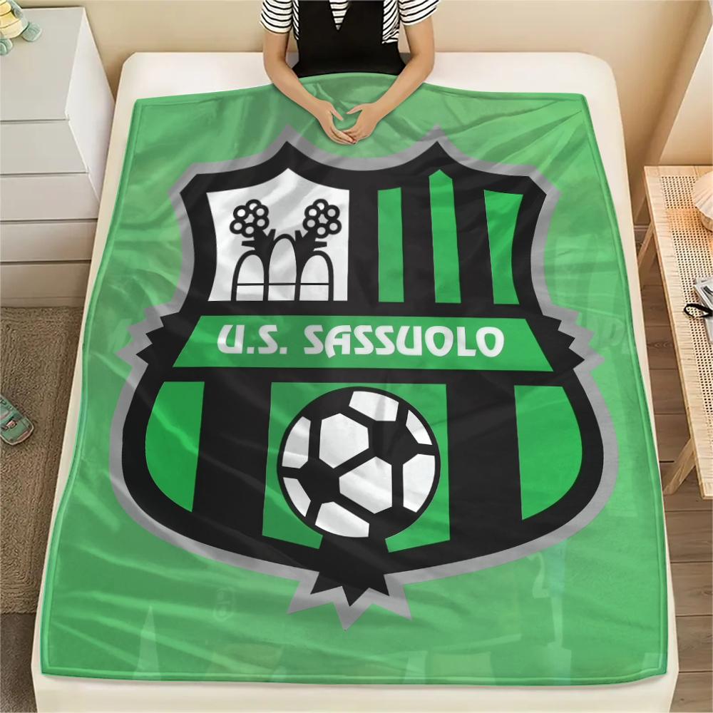 Football Club Sassuolo, Coperta in Flanella con Fantasia, Alta qualità, Confortevole per Tutte le Stagioni, Arredamento per la Casa, Calore e Comfort, Perfetta per Regali.