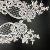 1 Pair White Flower Lace Applique Handmade Apparel Sewing Lace Embroidery Patch DIY DIY Clothing Patch Wedding Dress Accessories